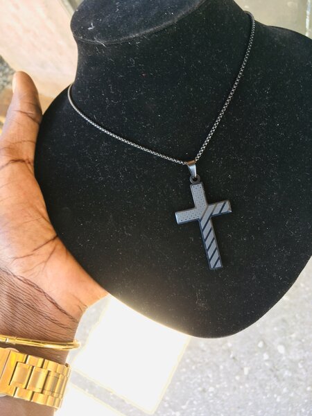Black Cross Necklace