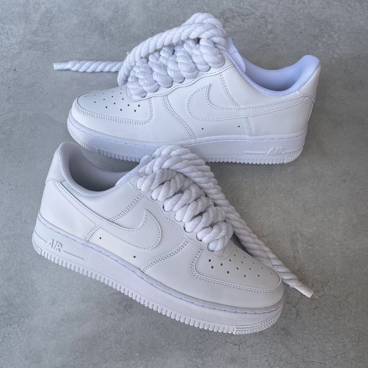Air force 1 white gros lacets