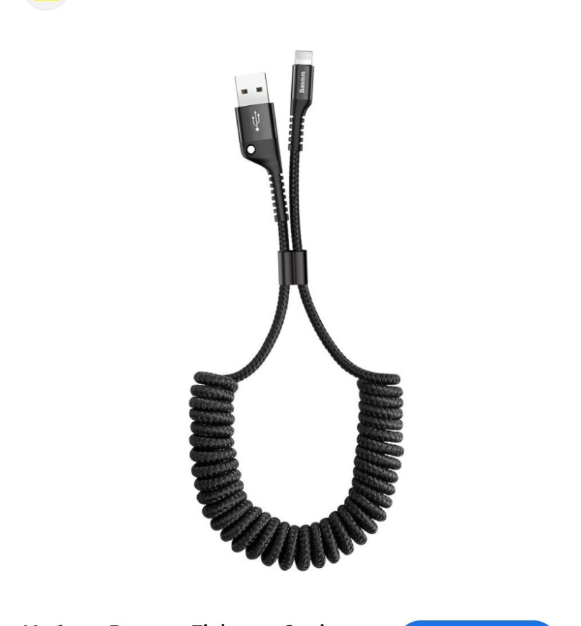 Baseus Câble Charge Rapide Fish Eye USB / Lightning 1M 2A No