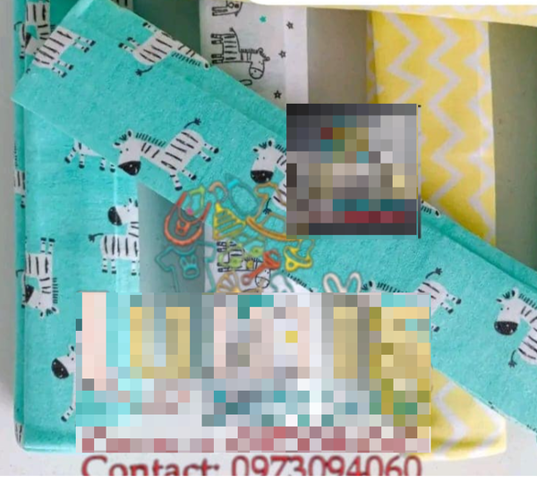 Baby diapers for newborns, flannel cotton, multicolor, set of 4 pieces