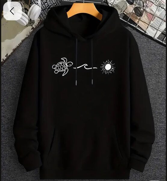 Sweat à Capuche Graphique Unique