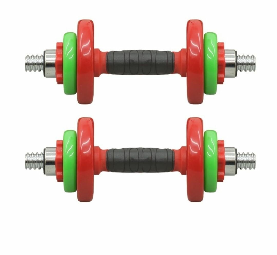 15KG ADJUSTABLE DUMBBELLS QUICK CONVERSION COLOURFUL WEIGHTS