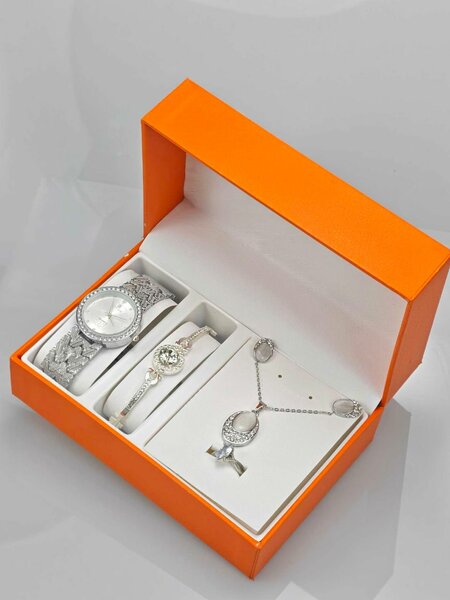 Set bijoux en argent élégant