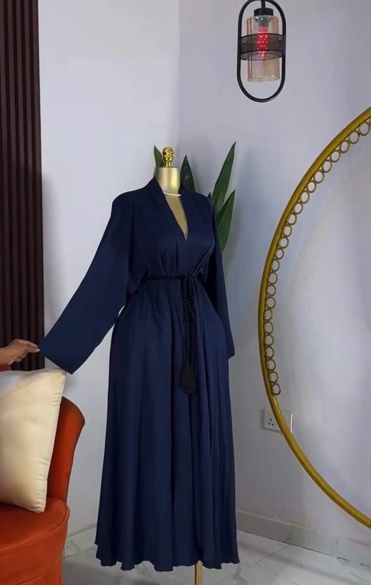 Elegant Navy Maxi Dress