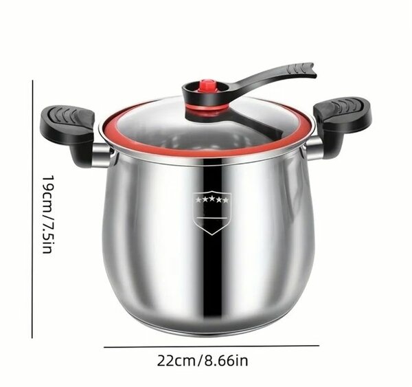 LDQ Stainless Steel Non-Stick Stockpot with Lid  Quick Cook