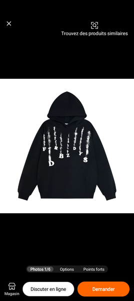 Sweat à capuche ( motif difére