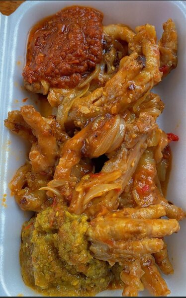 Le plat alloco,patte de poulet