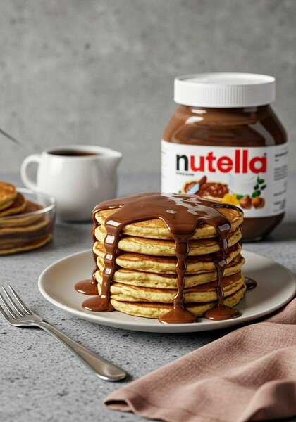 5 pancakes au Nutella