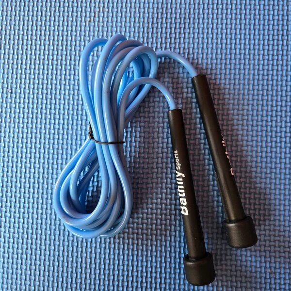 Corde à sauter fitness bleue