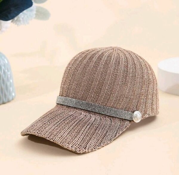 SHEIN Women Metallic Rhinestone Hats