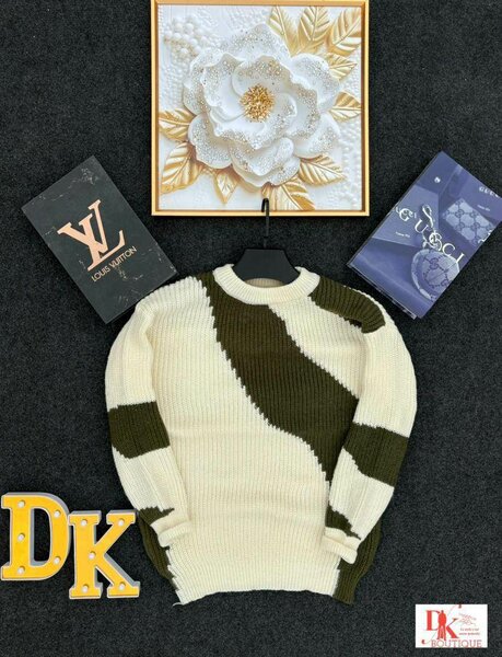 Pull en laine bicolore élégant