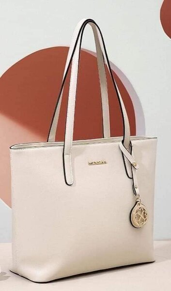 Sac de boulot beige avec porte-clés