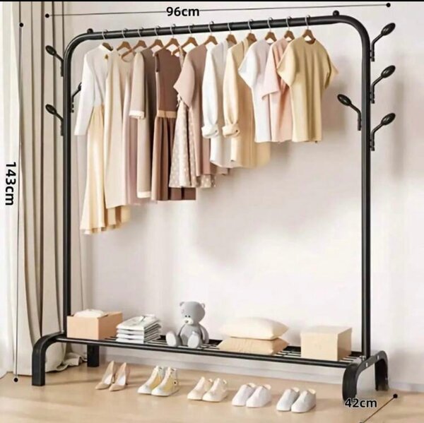 Portant à vêtements avec étagère