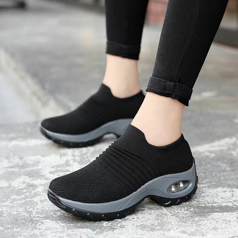 Unisex black socks shoe