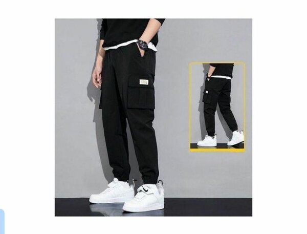 Pantalon cargo noir homme