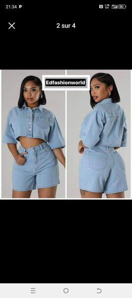 Ensemble Short en Jean Femme