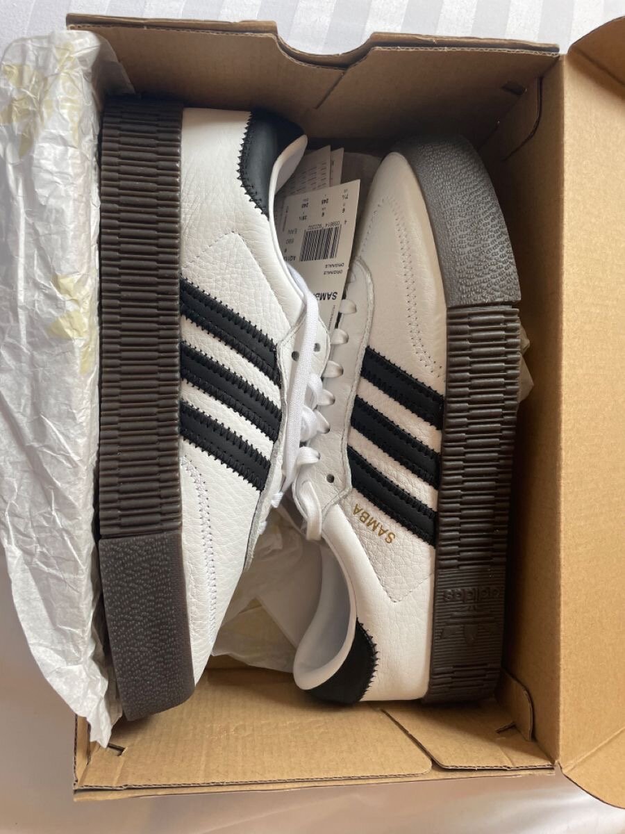 Adidas samba blanche GS marron