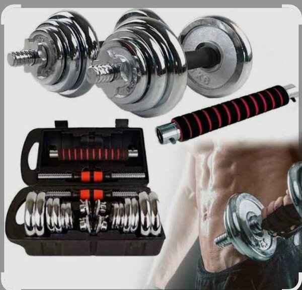 Haltères réglables 20 kg chrome