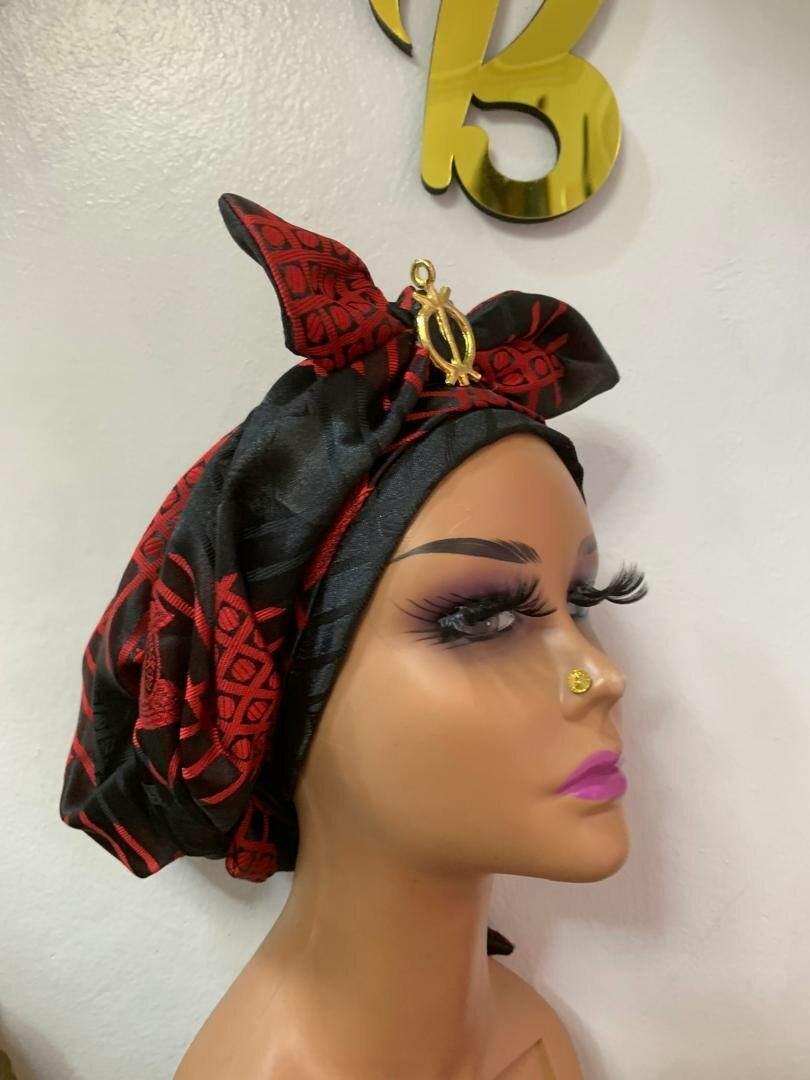 Black and red duku for funeral