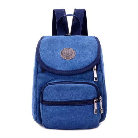 Sac à dos en toile bleu