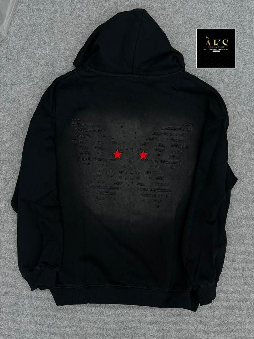 Sweat à capuche noir AKS