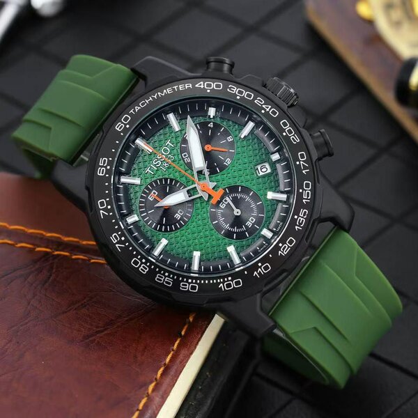 Montre Chronographe Verte Sportive
