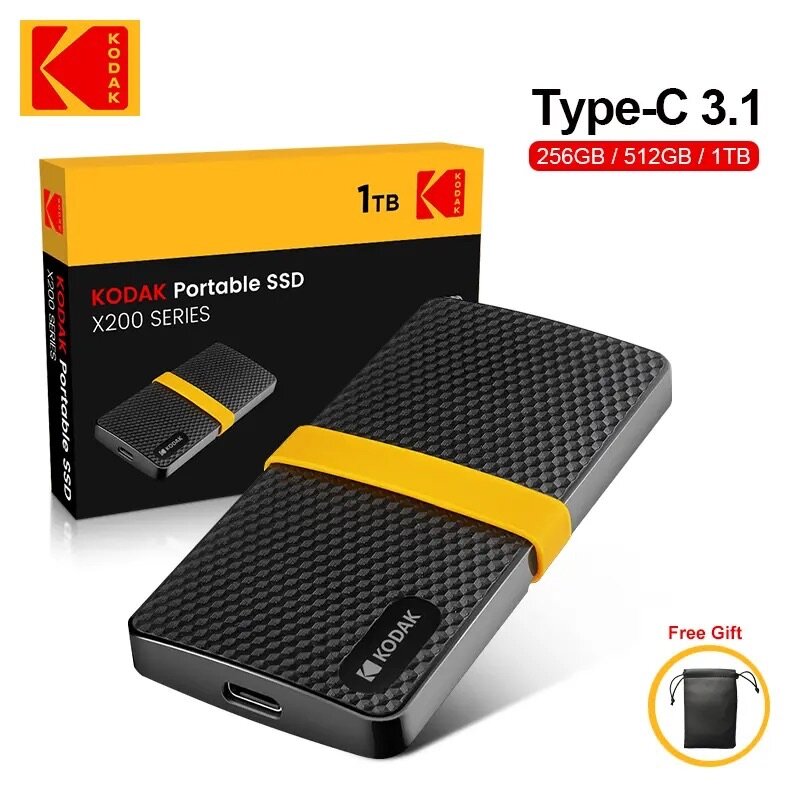 Mini Disque dur externe SSD Kodak 512 gb 