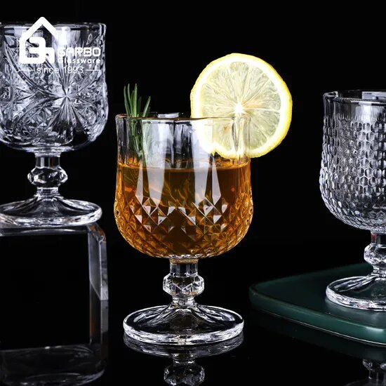 6 Transparent Wine Glass