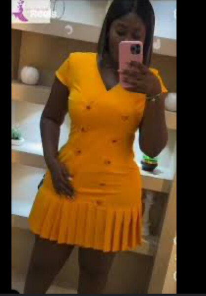 Robe trapèze jaune élégante