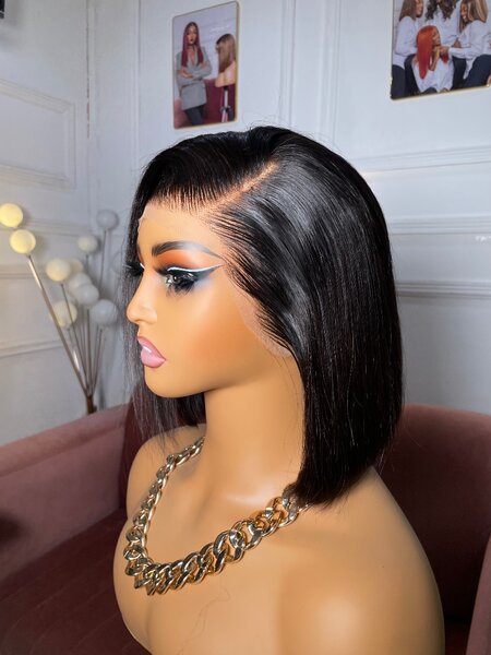 Perruque bob en dentelle naturelle