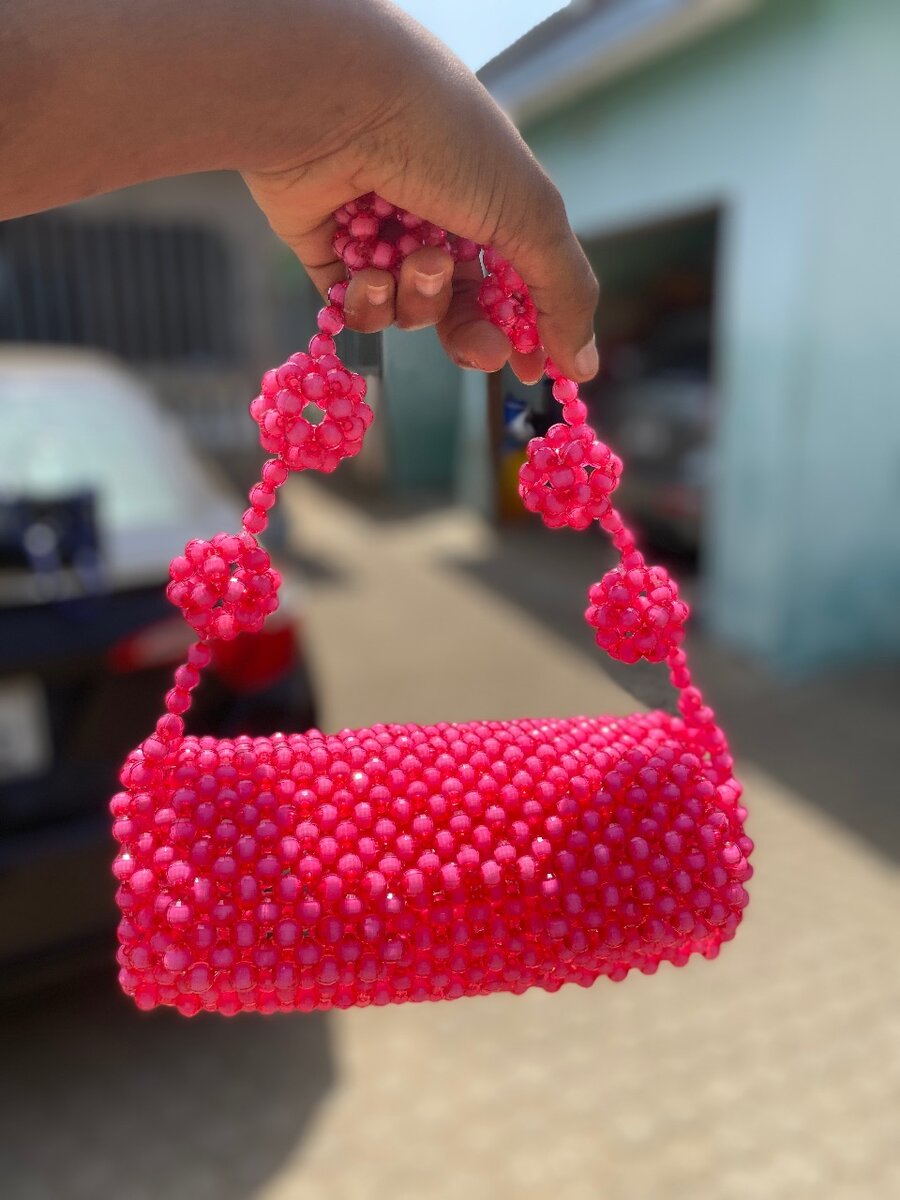 Barbie pink log bag