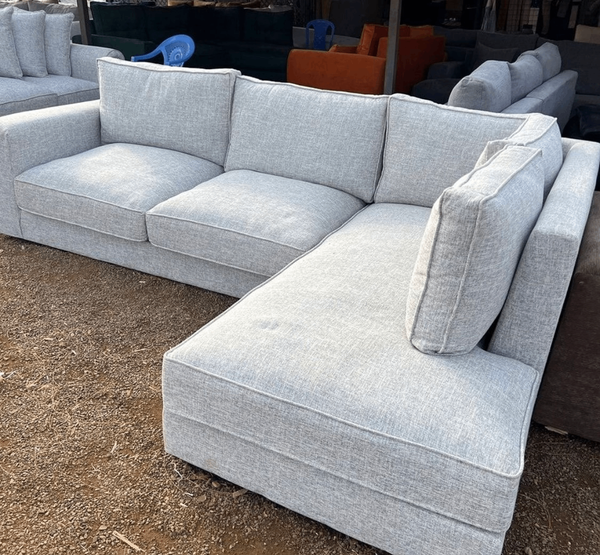 Canapé d'angle moderne gris