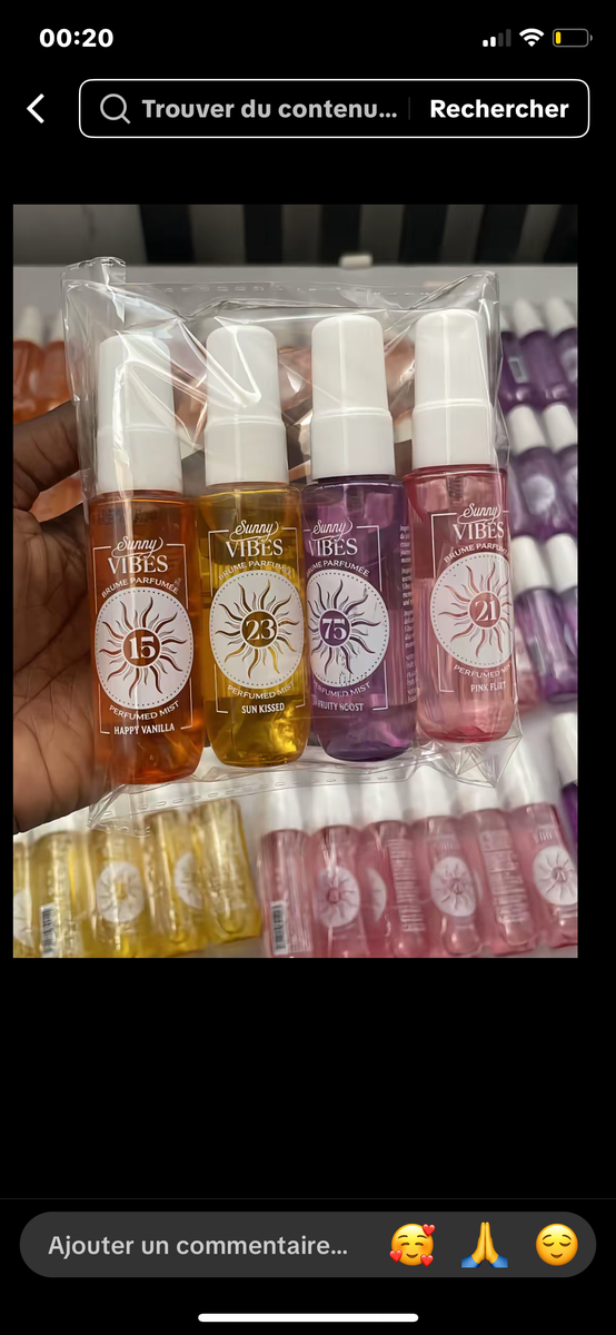 Lot de mini sprays parfumés