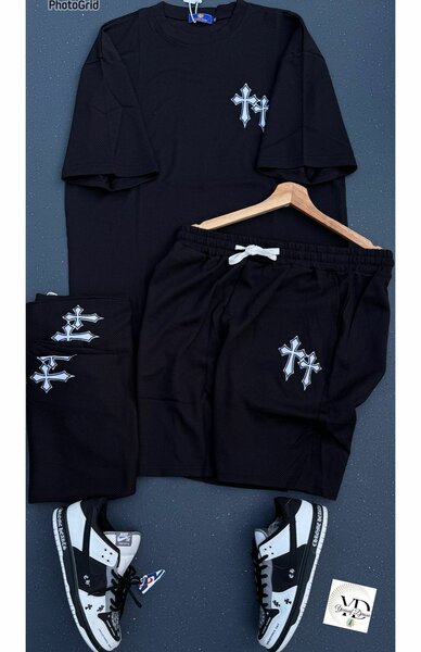 Ensemble décontracté homme imprimé croix