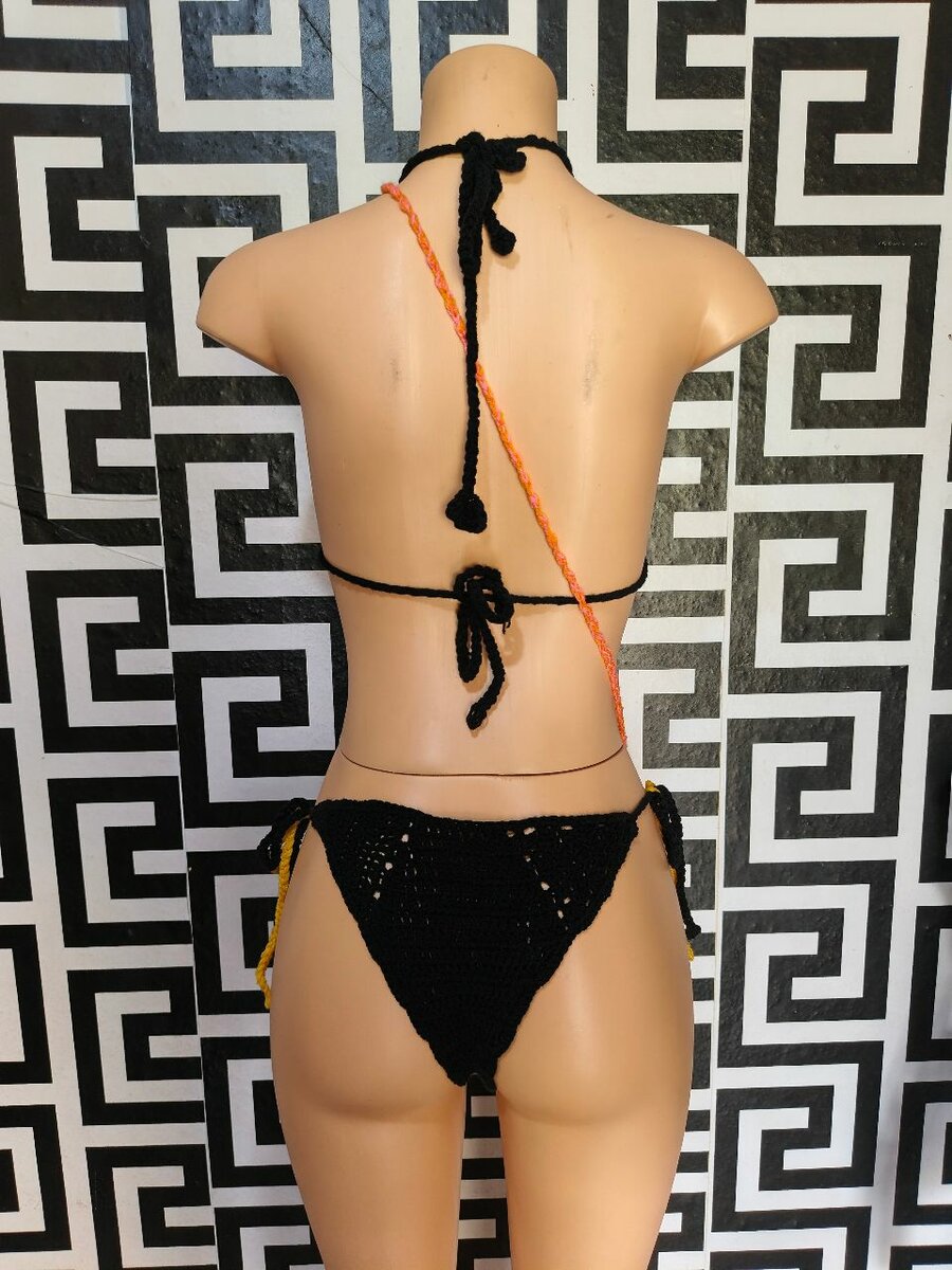 Bikini crochet coloré femme