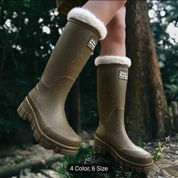 Winter Chic Rain Boots for Women - Waterproof