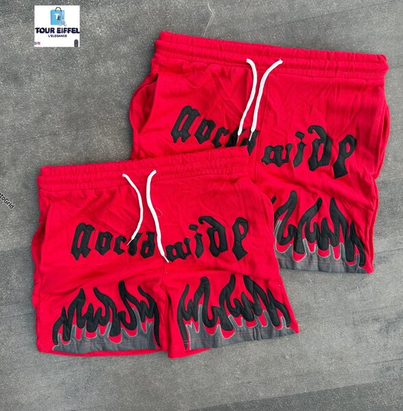 Shorts rouges unisexes tendance