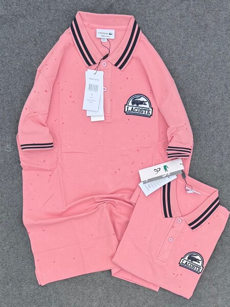 Polo Lacoste rose élégant