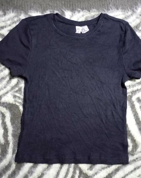 Top basique en coton noir