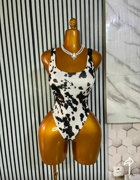 Maillot à imprimé vache