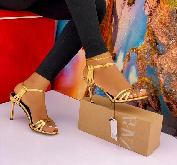 Gold sandal heel