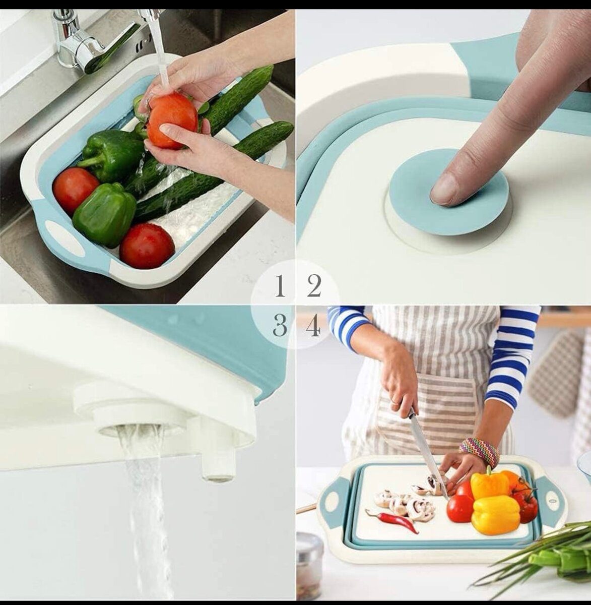 PACK 2 Produits ( Planche à découper Pliable + Seau Pliable