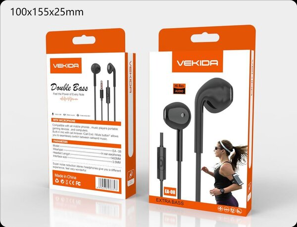 VEKIDA Extra Bass Earphones