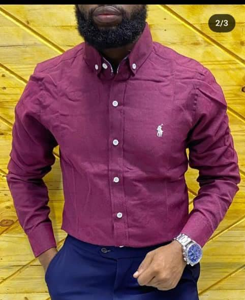 Quality shirts burgundy