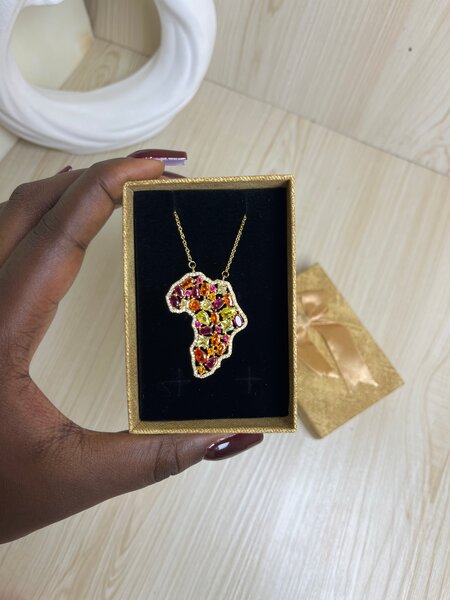 Collier Carte d'Afrique