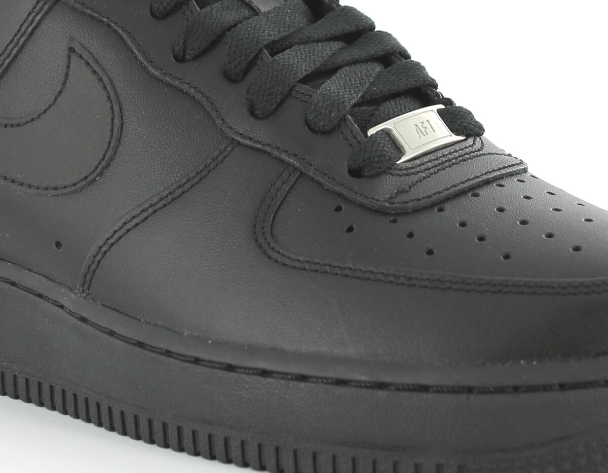 Air force 1 noir en cuir