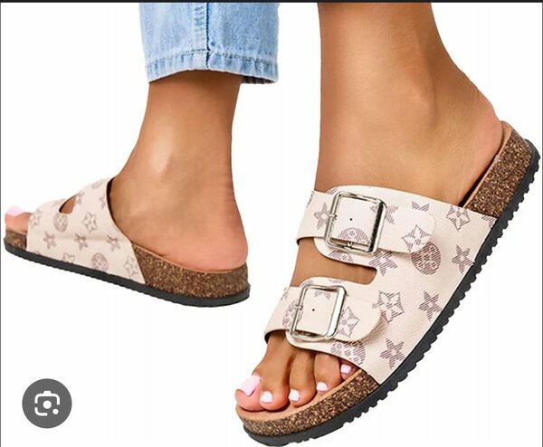 Sandales confort femme boucle