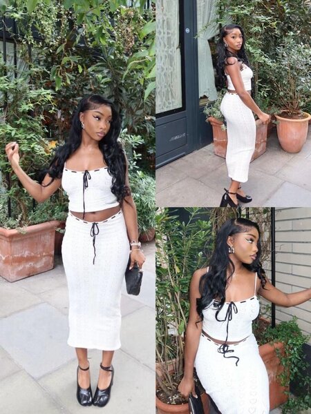 Ensemble blanc chic femme