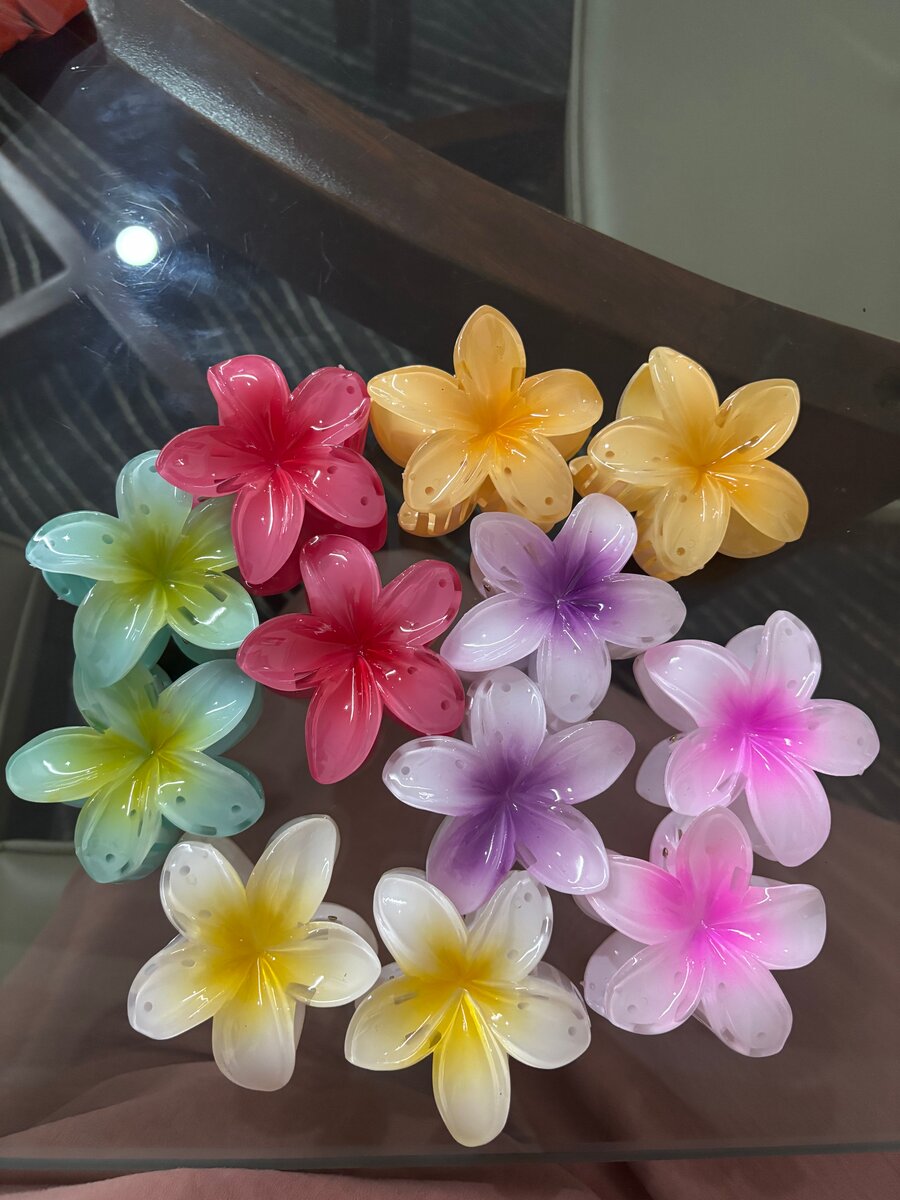 Colorful Flower Set claw clips