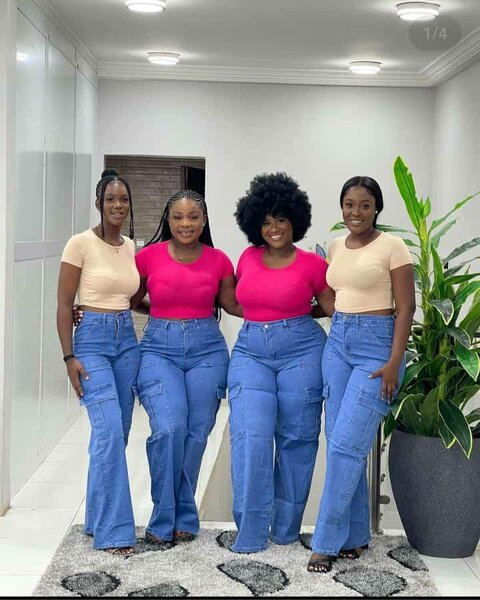 Pantalons larges taille haute